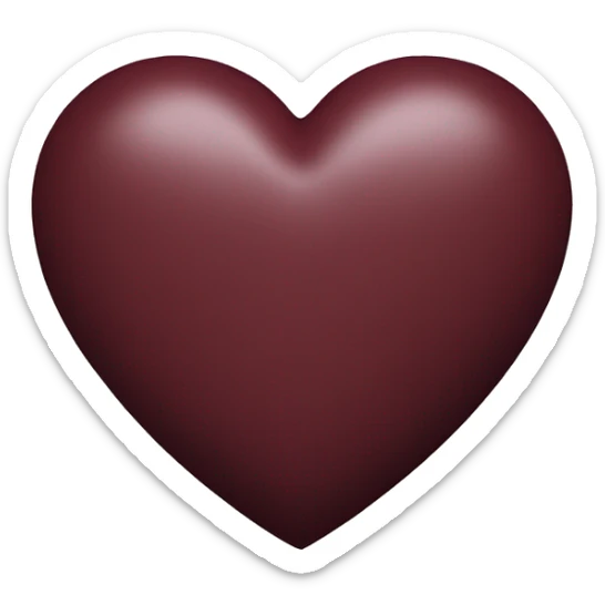 Burgundy heart sticker