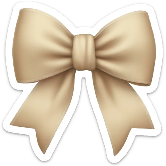Beige bow sticker