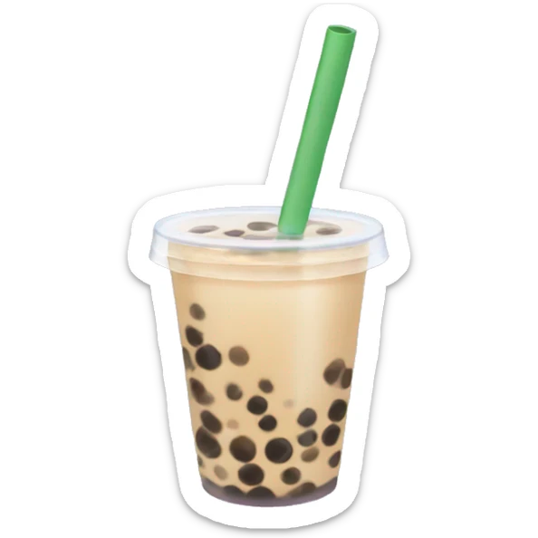Bubble tea sticker