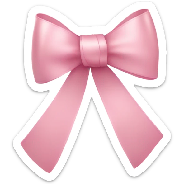 light pink ribbon bow sticker