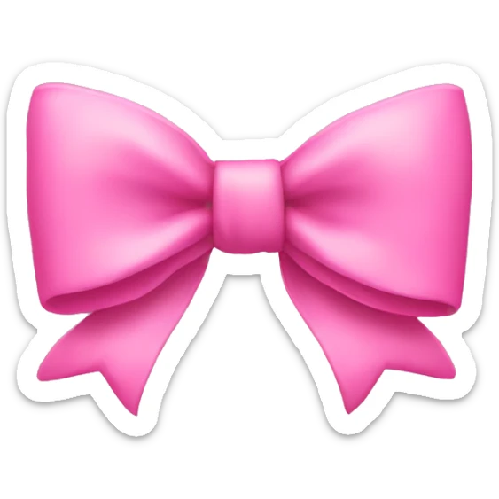 Pink bow sticker