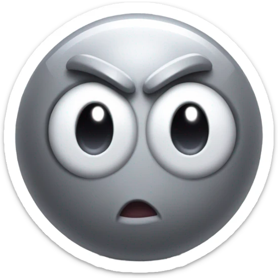 Metal cute mad Kirby Gray ball driving on car wheels with mad eyebrows game sticker