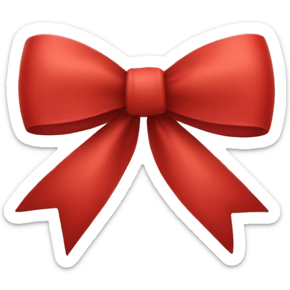 Red bow sticker