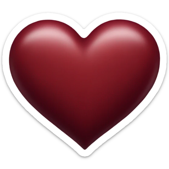 dark red heart sticker