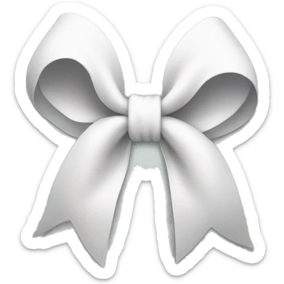 White bow sticker