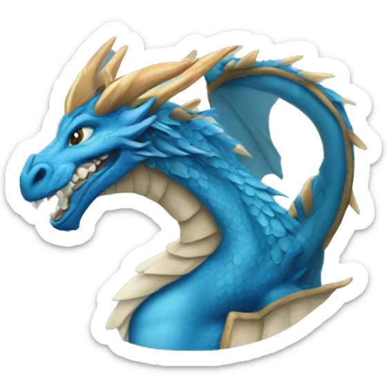 Dragón azul  sticker