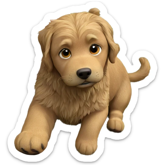 animal gazing in grass sticker