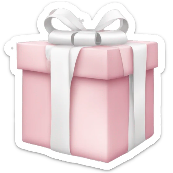 Light pink Christmas gifts under a white Christmas tree  sticker