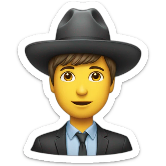 Un niño con sombrero hugo boss camiseta armani  sticker