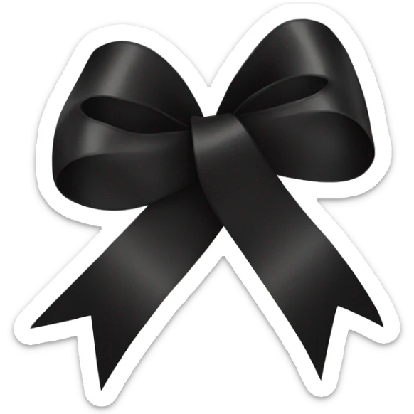 black ribbon sticker
