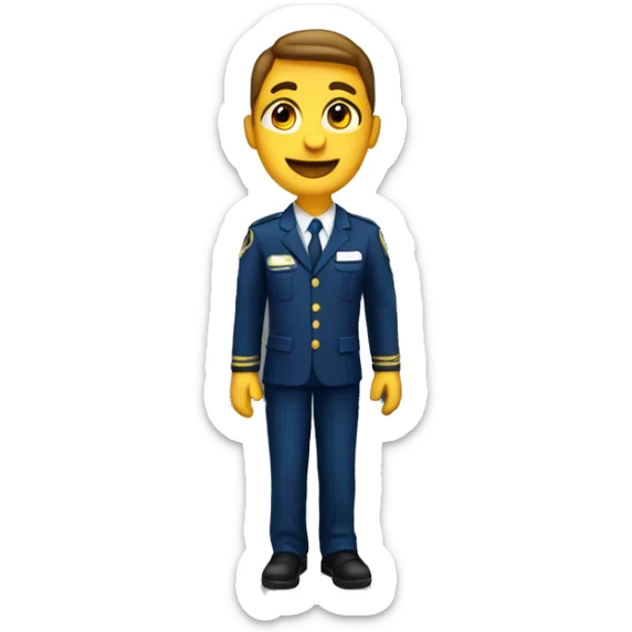 An airline employee in an airline uniform helping you check in at the check-in counter. sticker