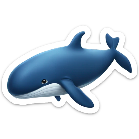 whale in the ocean sticker