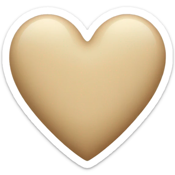Beige heart sticker