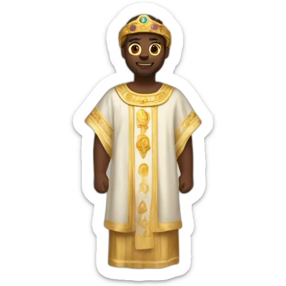 radiant high-fashion tunic of the Biblical times sticker