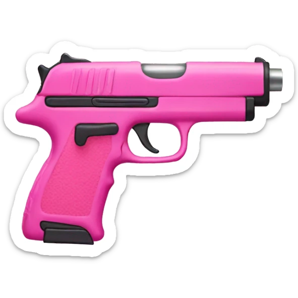 Pink gun sticker