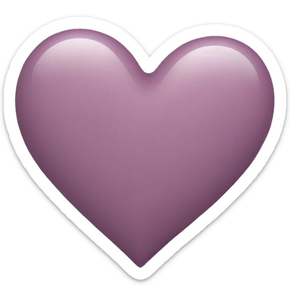 mauve heart sticker