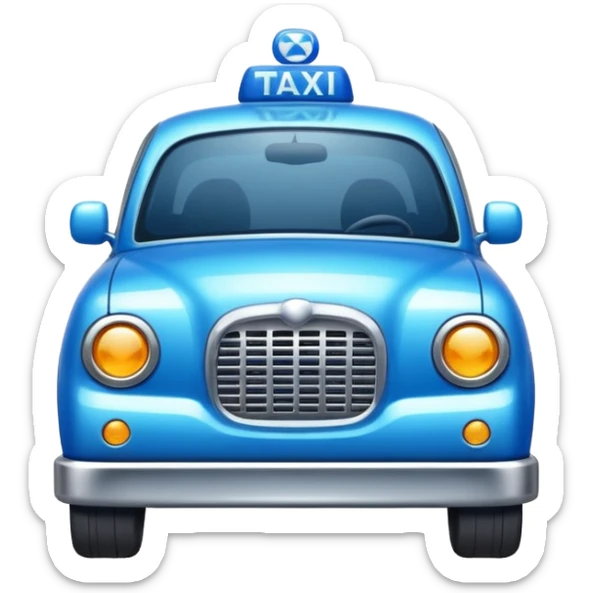 blue taxi sticker