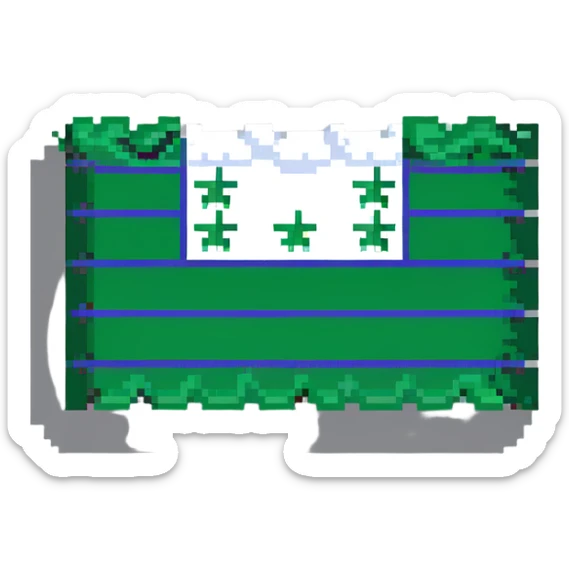 flag of Abkhazia pixel art style sticker