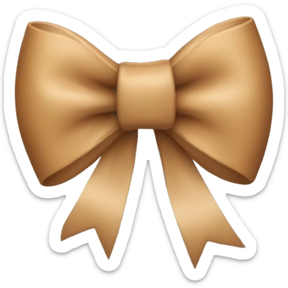 light brown bow sticker