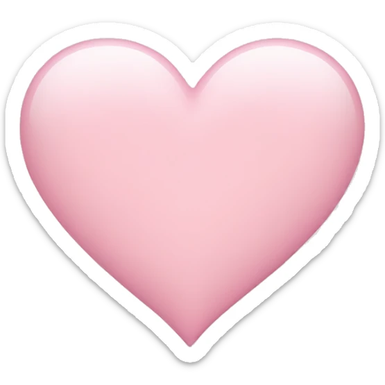 light pink heart sticker