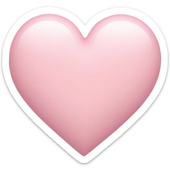 pastel pink heart sticker