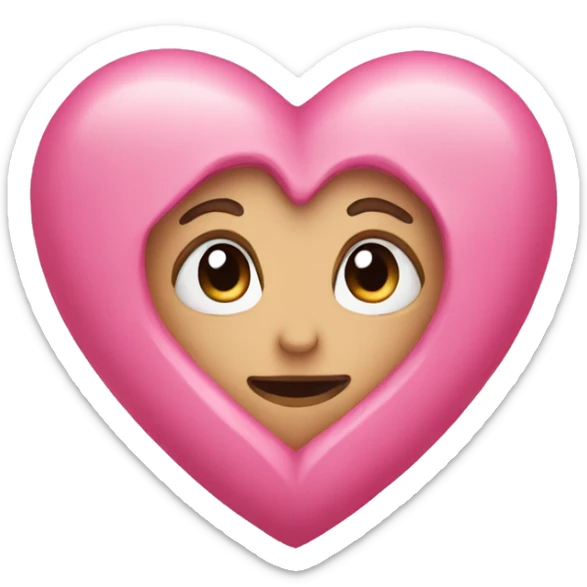 pink heart sticker