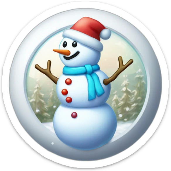 Snowman Badge Medal Epic Mystery Legendary NewYear PokemonTheme Pokeball Snowfall Snowballs sticker