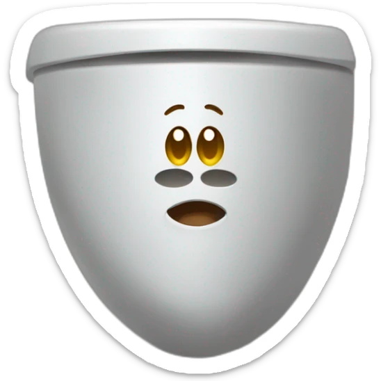 male head and neck sticking out of a toliet sticker