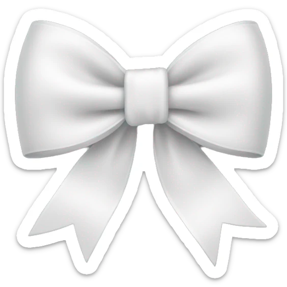 white bow sticker