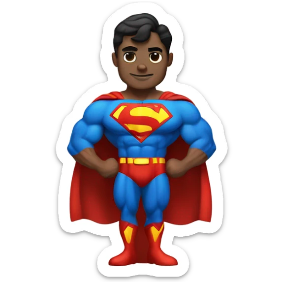 Bodybuilder Superman sticker