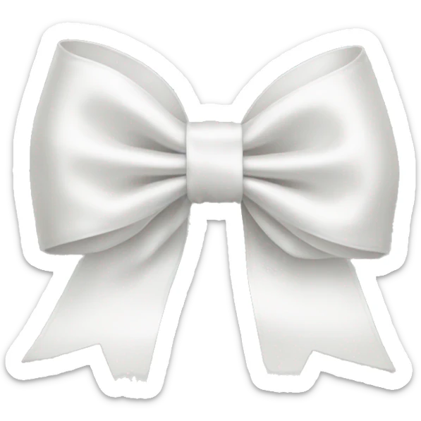 white satin bow sticker