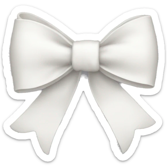 white bow  sticker