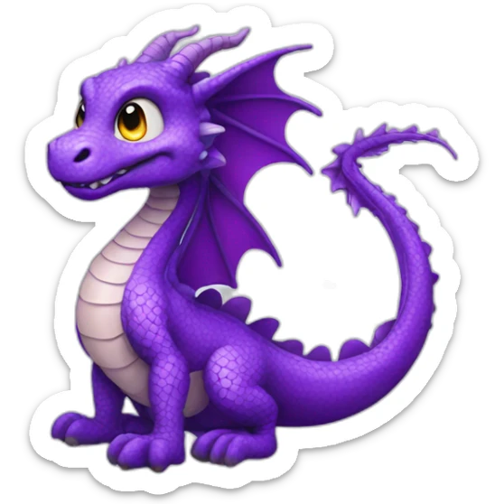 purple dragon sticker