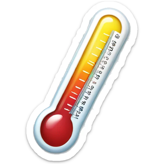 Smiling thermometer sticker