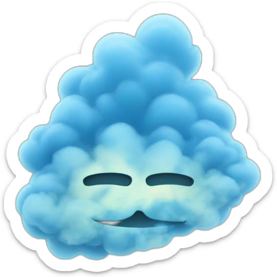 sky blue smoke sticker