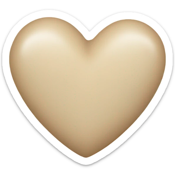 Beige heart sticker