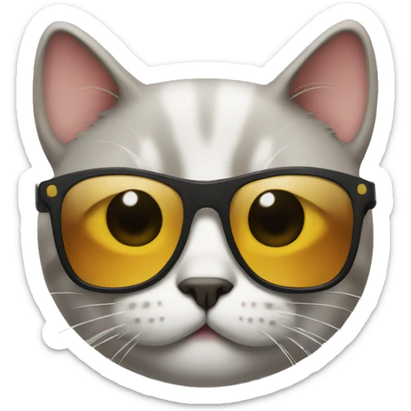 Cat with sunglasses sticker