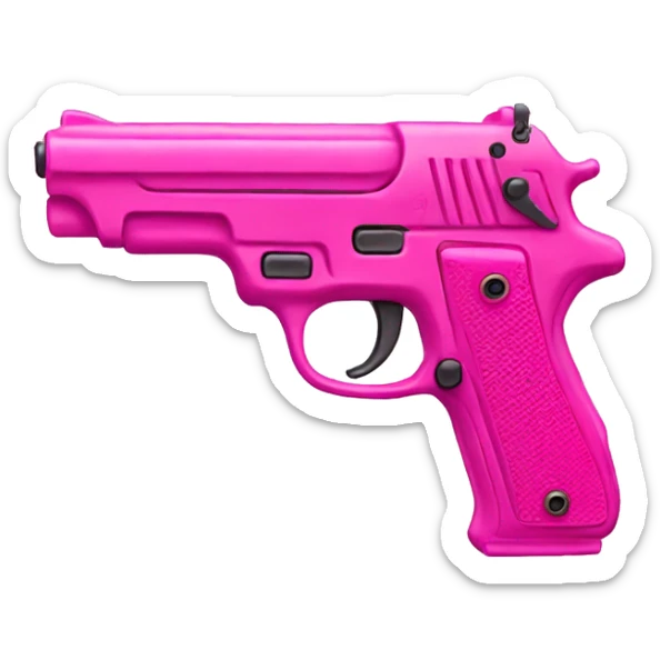 pink gun sticker