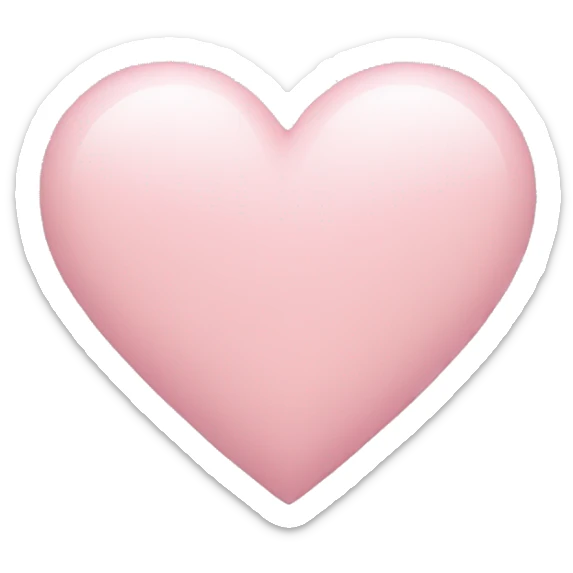 Light pink heart sticker