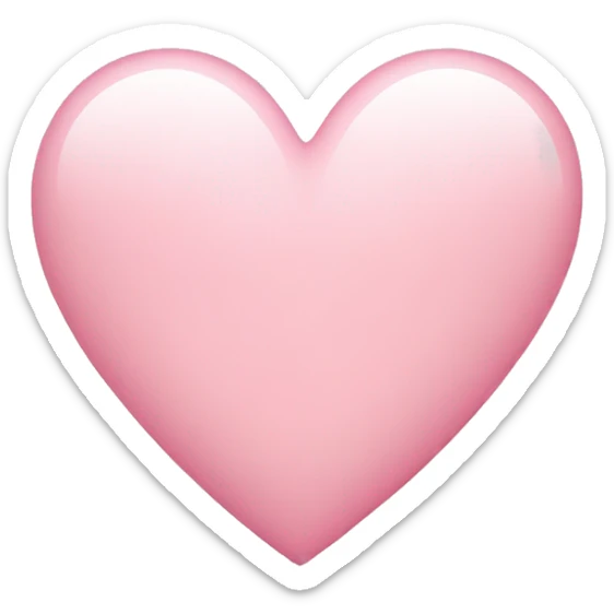 Light pink heart sticker