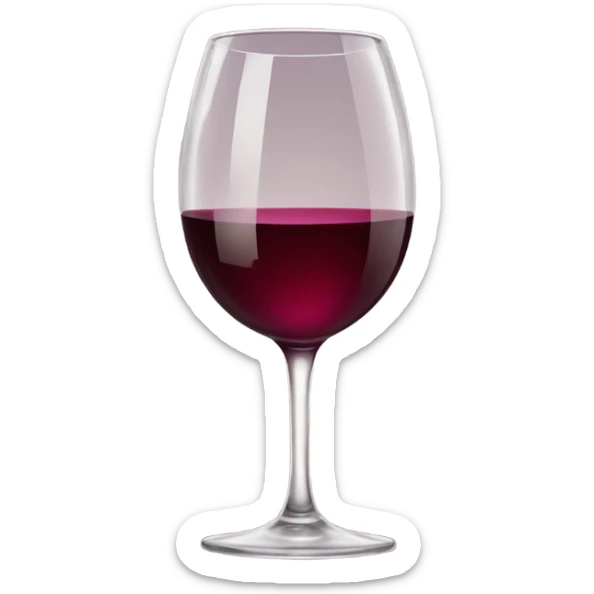 Wine glass sticker