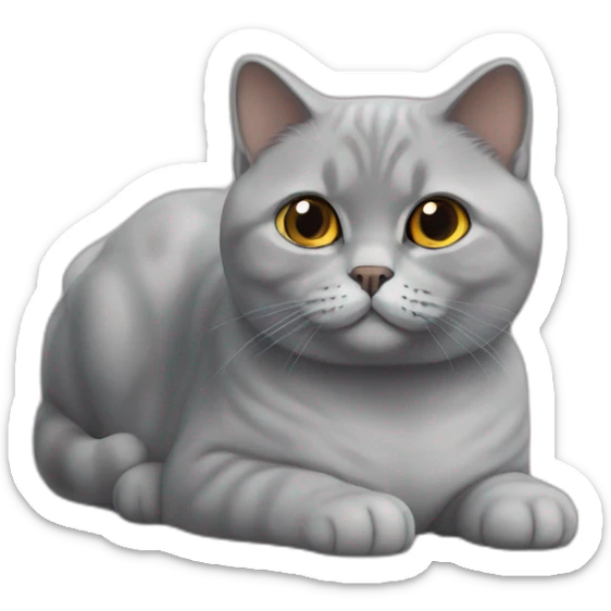 british shorthair cat sticker