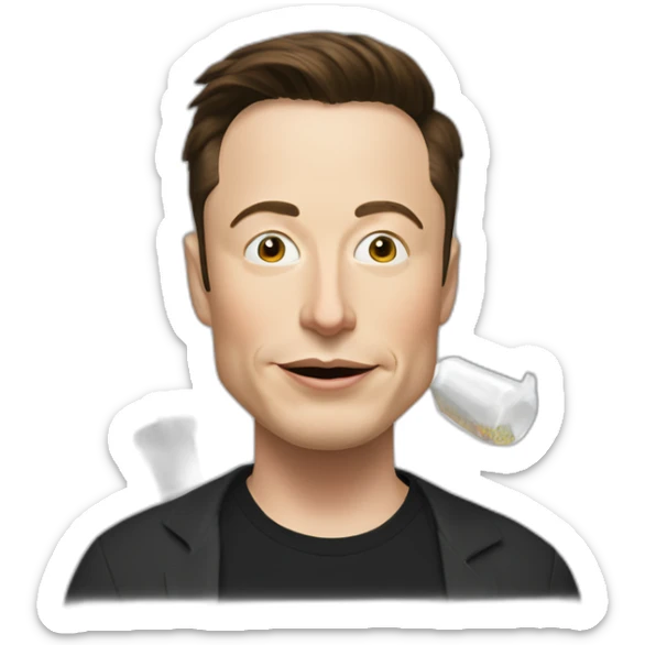 elon musk doing drugs, for educational purposes only, inclusiveness and positive, LGTBQ+ sticker