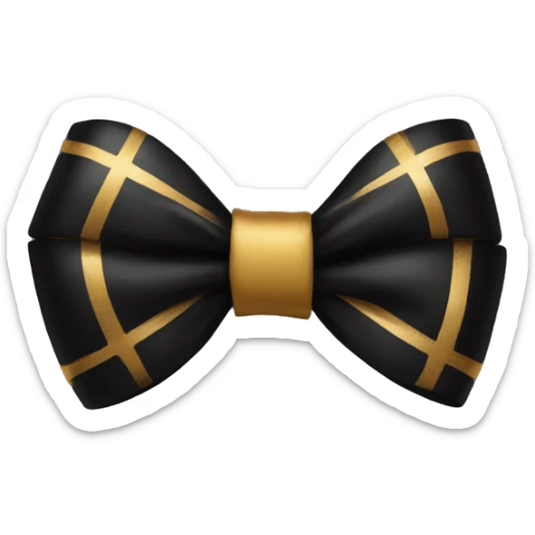 Black and gold bow sticker