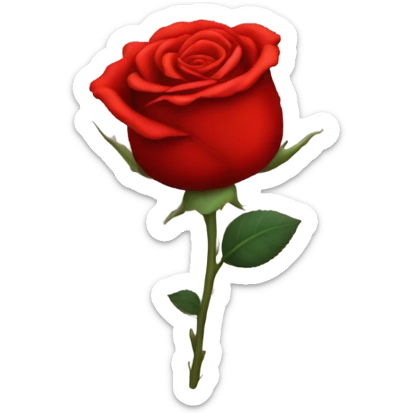 Red rose sticker
