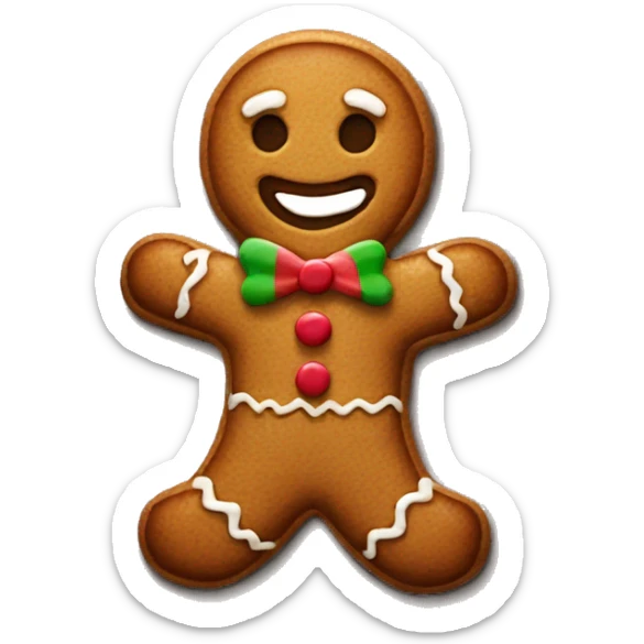gingerbread man sticker