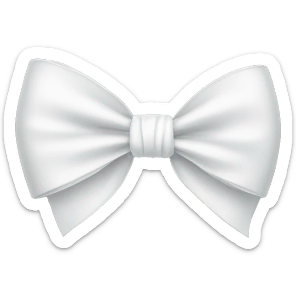 White bow sticker