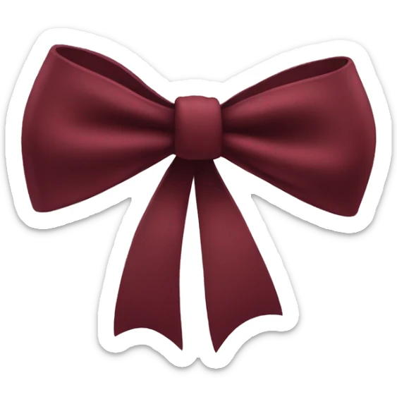 Dark Red One bow sticker