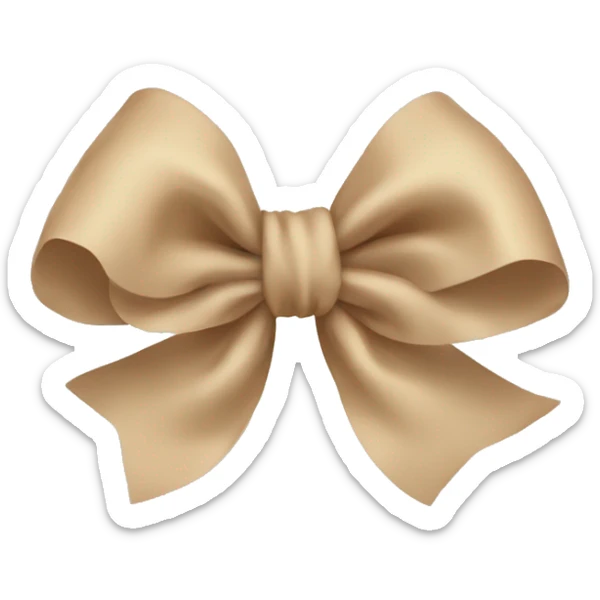 Beige bow sticker