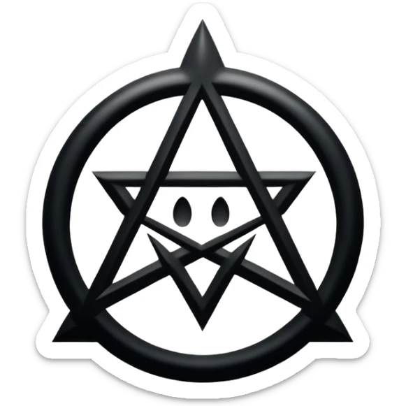 crea un emoji di  un simbolo tatuagio collegato a  lucifero


 sticker